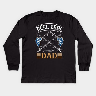 Reel cool dad Kids Long Sleeve T-Shirt